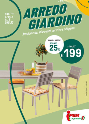 Volantino Iper La grande i | Arredo giardino | 11/4/2023 - 6/7/2023