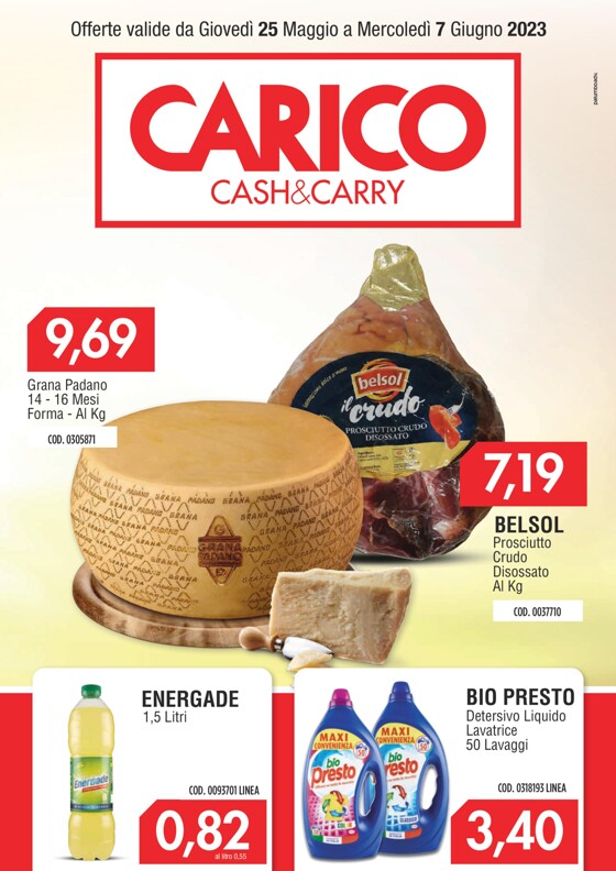 Volantino Carico Cash & Carry | Carico Cash&Carry | 25/5/2023 - 7/6/2023