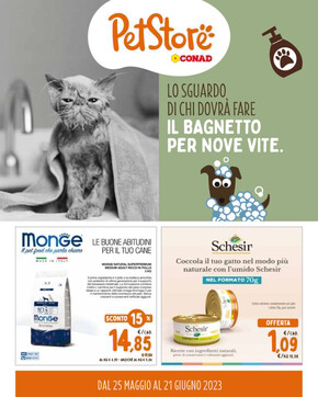Offerte di Animali a San Giovanni Lupatoto | Lo sguardo di chi dovra fare il bagnetto per nove vite. in Pet Store Conad | 25/5/2023 - 21/6/2023