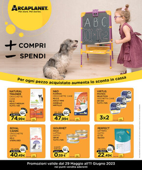 Volantino Arcaplanet | Piu compri meno spendi | 29/5/2023 - 11/6/2023