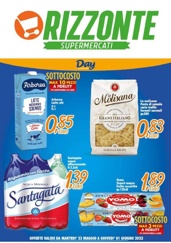 Volantino Orizzonte Supermercati | Offerte valide da martedi 23 maggio a giovedi 01 giugno 2023! | 24/5/2023 - 1/6/2023