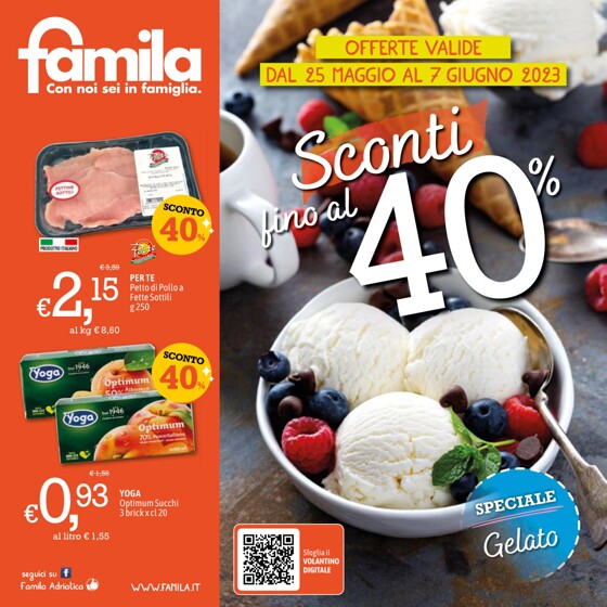 Volantino Famila | Sconti fino al 40% | 25/5/2023 - 7/6/2023