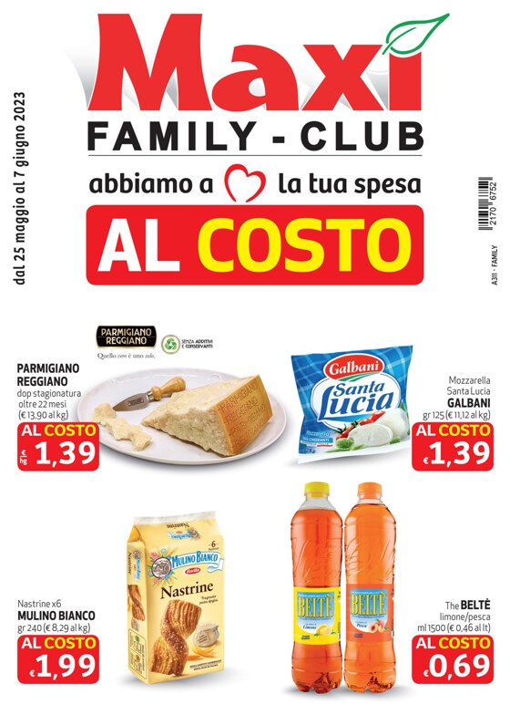 Volantino Maxì Family | Al costo | 25/5/2023 - 7/6/2023
