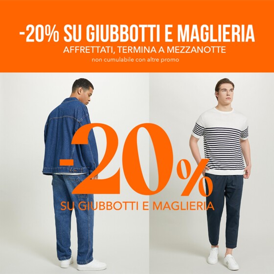 Volantino Alcott a Roma | -20% su giubbotti e maglieria! | 25/5/2023 - 8/6/2023