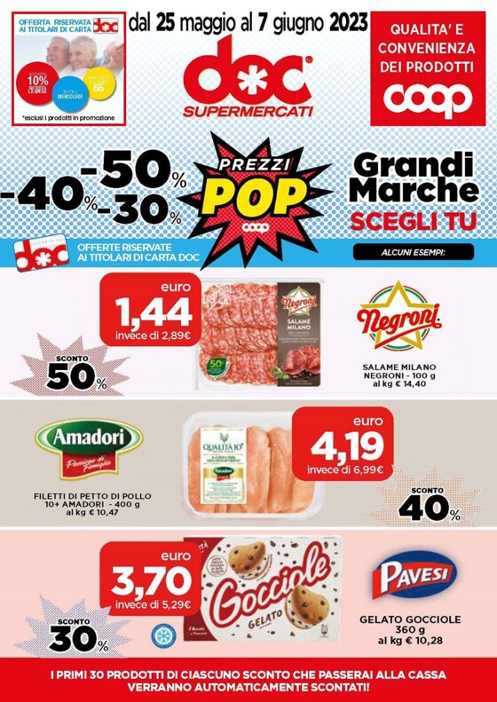 Volantino Doc a Roma | 30% 40% 50% di sconto sulle Grandi Marche | 25/5/2023 - 7/6/2023