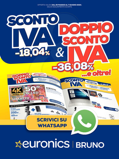 Offerte di Elettronica a Reggio Calabria | Scrivici su Whatsapp in Euronics | 25/5/2023 - 7/6/2023