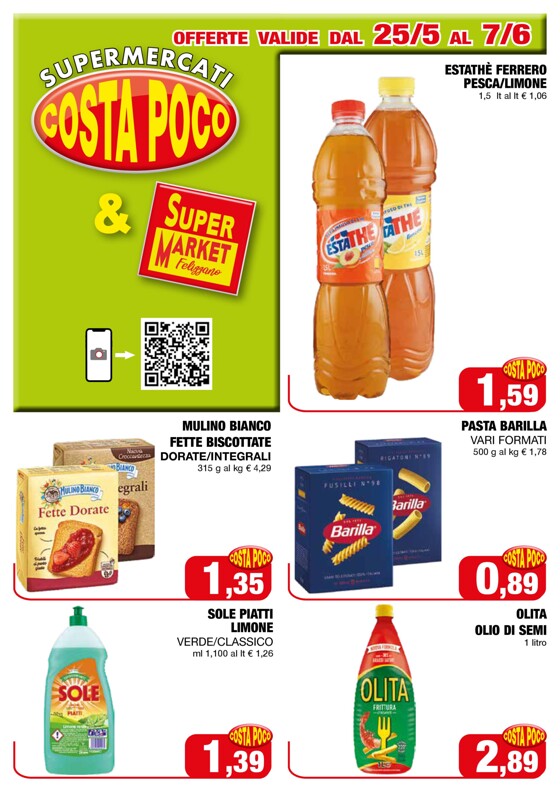 Volantino Supermercati Costa Poco | Offerte valide dal 25/5 al 7/6! | 26/5/2023 - 7/6/2023