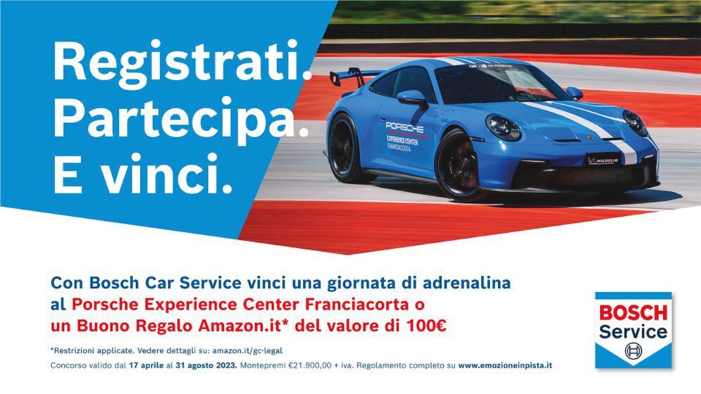 Volantino Bosch Car Service | Registrati. Partecipa. E vinci . | 26/5/2023 - 31/1/2028