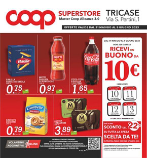 Volantino Superstore Coop a Maglie | Ricevi un buono da 10 Euro  | 31/5/2023 - 9/6/2023