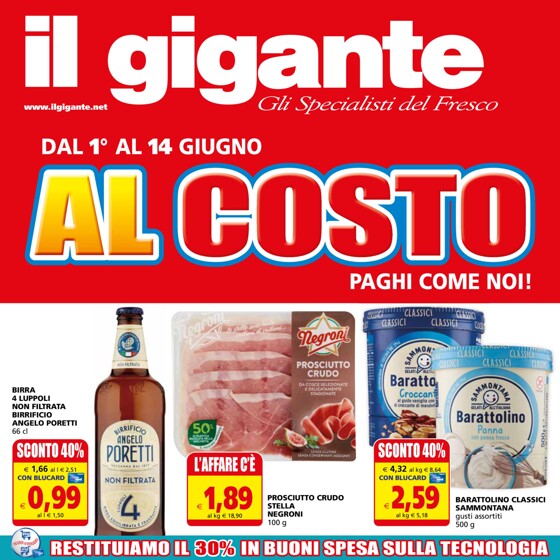 Volantino Il Gigante a Torino | Al costo | 1/6/2023 - 14/6/2023