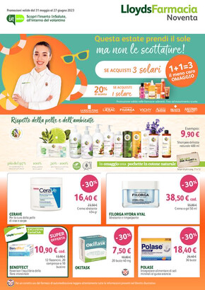 Volantino Lloyds Farmacia a San Donà di Piave | Questa estate prendi il sole ma non le scottature! | 31/5/2023 - 27/6/2023