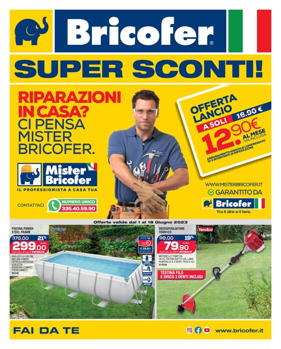 Volantino Bricofer | Super sconti! | 1/6/2023 - 18/6/2023