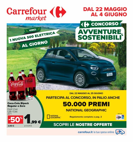 Volantino Carrefour Market a Torino | Concorso Avventure Sostenibili | 22/5/2023 - 4/6/2023