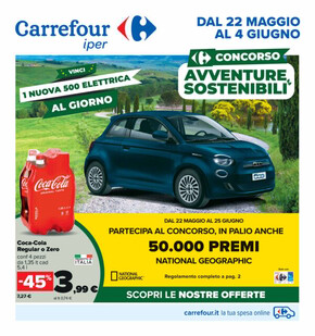 Volantino Carrefour Ipermercati a Milano | Concorso Avventure Sostenibili | 22/5/2023 - 4/6/2023