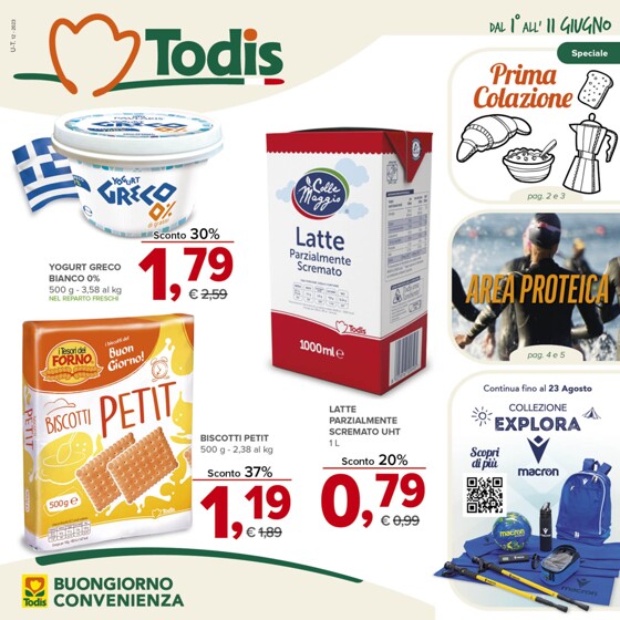 Volantino Todis a Perugia | Prima colazione | 1/6/2023 - 11/6/2023