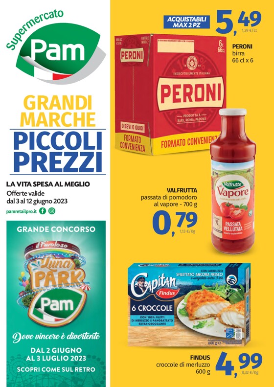 Volantino Pam RetailPro | Grandi Marche, Piccoli Prezzi | 3/6/2023 - 12/6/2023