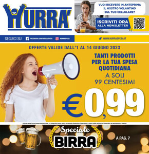 Offerte di Discount a Perugia | Tanti prodoti per la tua quotidiana a soli 99 centesimi in Hurrà Discount | 1/6/2023 - 14/6/2023