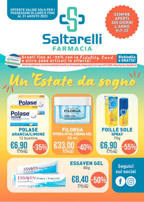 Volantino Farmacia Saltarelli | Un estate da sogno! | 1/6/2023 - 31/8/2023