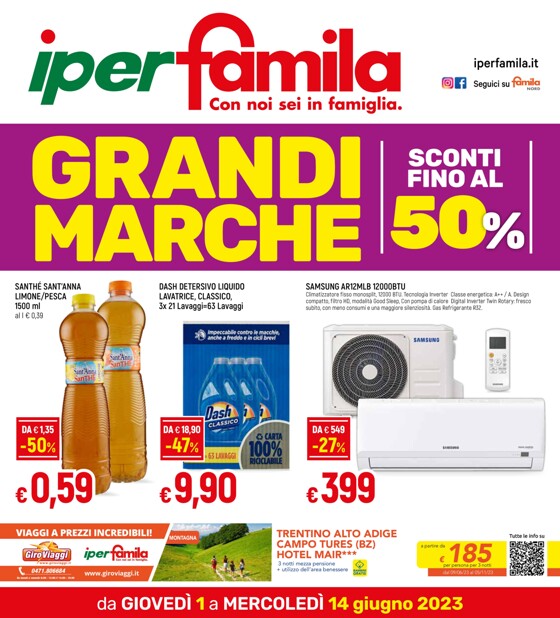 Volantino Iperfamila a Ghedi | Grandi marche  | 1/6/2023 - 14/6/2023