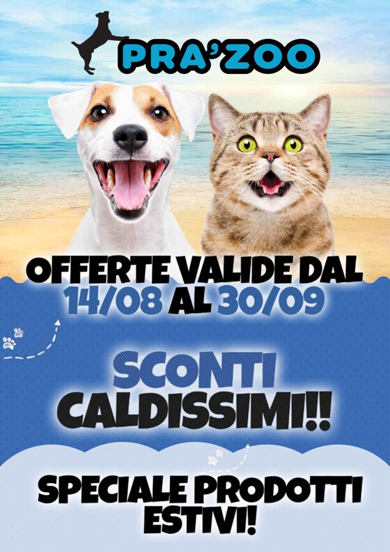 Volantino Pra'Zoo | Offerte valide dal 14/08 al 30/09! | 15/8/2023 - 30/9/2023