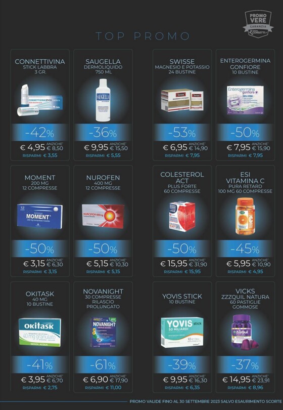 Volantino Farmacia Corsetti | Promo art! | 31/8/2023 - 30/9/2023