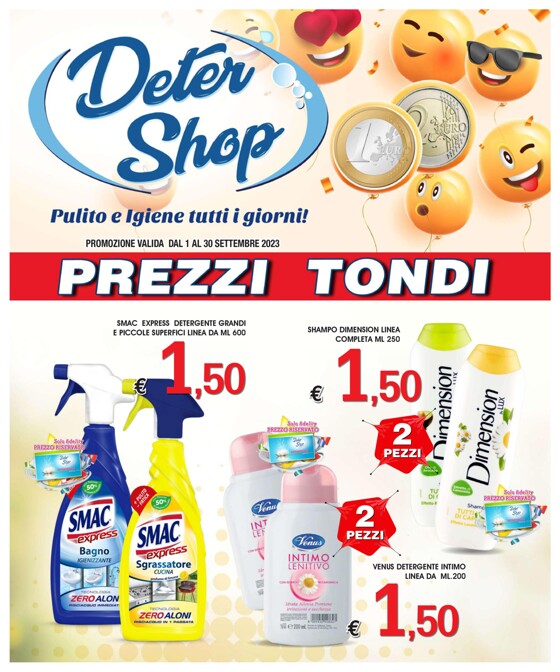 Volantino Deter Shop | Prezzi Tondi | 1/9/2023 - 30/9/2023