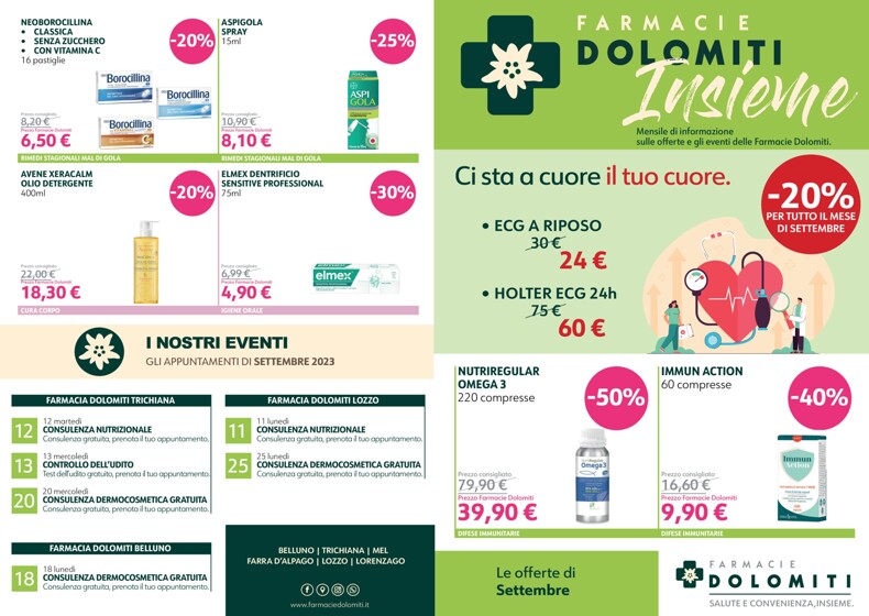 Volantino Farmacie Dolomiti | Le offerte di settembre | 1/9/2023 - 30/9/2023
