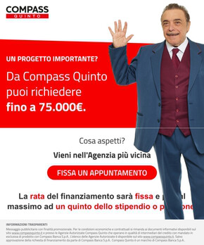 Offerte di Banche e Assicurazioni a Ancona | Compass Cessione del Quinto in Compass | 4/9/2023 - 2/10/2023