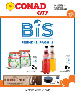 Volantino Conad City | Prendi 2 paghi 1 | 12/9/2023 - 25/9/2023