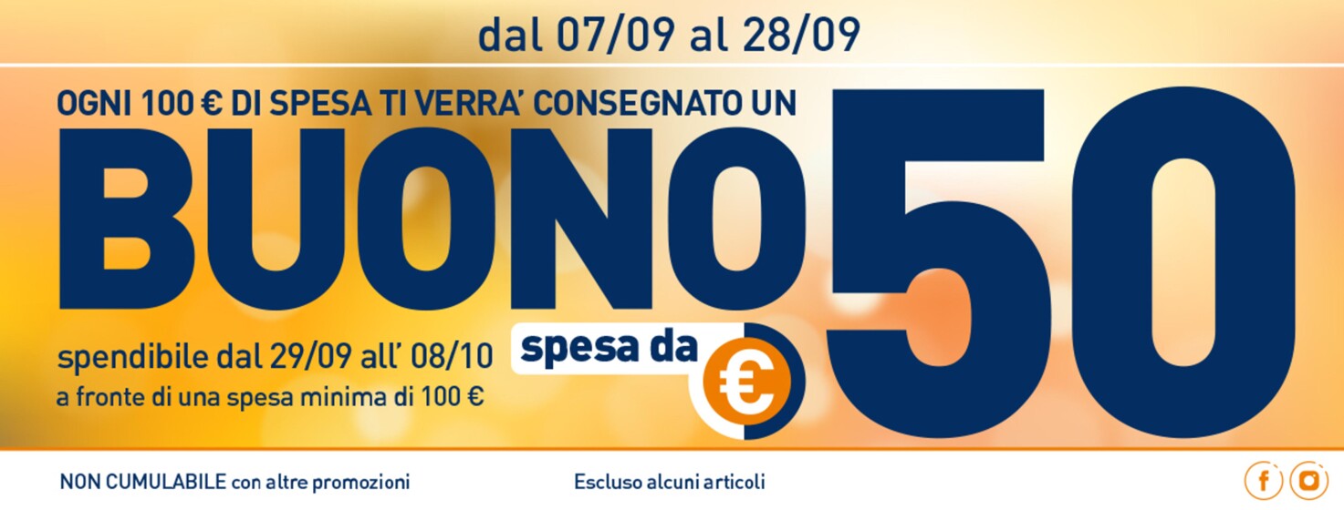 Volantino Cienne Megastore Moda | Buono 50 | 8/9/2023 - 28/9/2023