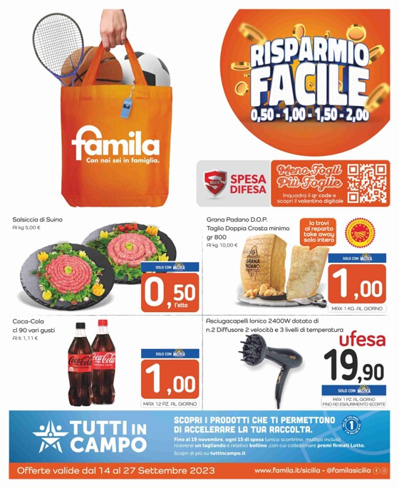 Volantino Famila Market | Risparmio facile | 14/9/2023 - 27/9/2023