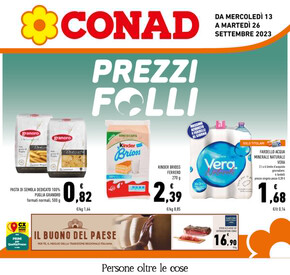 Volantino Conad | Prezzi folli | 13/9/2023 - 26/9/2023