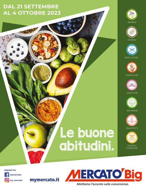 Volantino Mercatò Big | Le buone abitudini | 21/9/2023 - 4/10/2023