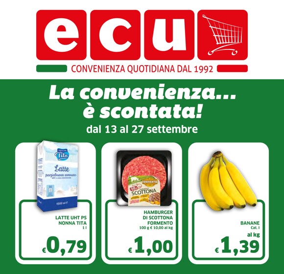 Volantino Ecu | La convenienza... è scontata! | 13/9/2023 - 27/9/2023