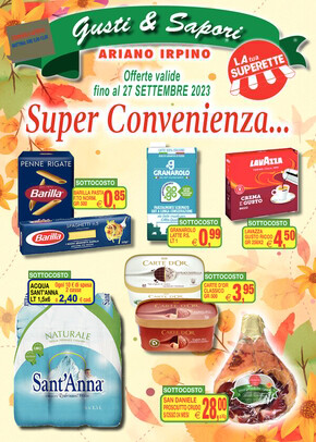 Volantino Gusti e Sapori Supermercato | Super convenienza! | 12/9/2023 - 27/9/2023