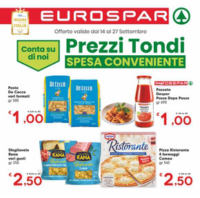 Volantino Eurospar | Prezzi Tondi | 14/9/2023 - 27/9/2023