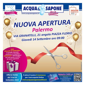 Volantino Acqua & Sapone | Offerte Valide dal 14 al 24 settembre 2023 ! | 14/9/2023 - 24/9/2023