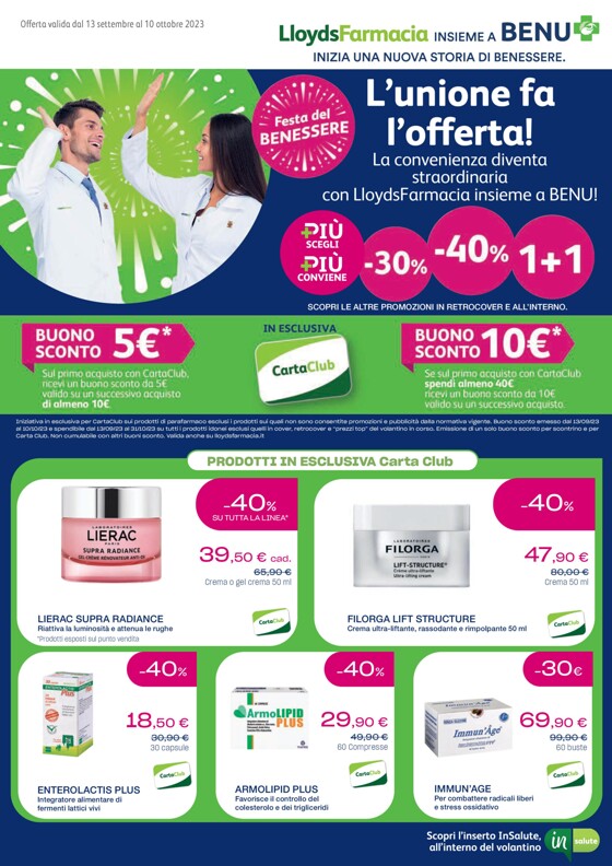 Volantino Lloyds Farmacia a Bologna | L'unione fa l'offerta! | 13/9/2023 - 10/10/2023