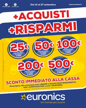 Offerte di Elettronica a La Spezia | + Acquisti + Risparmi in Euronics | 14/9/2023 - 27/9/2023