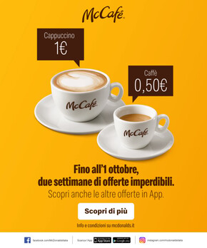 Volantino McDonald's a Calvizzano | McCafè Settembre | 18/9/2023 - 1/10/2023