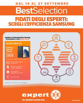 Offerte di Elettronica a Siena | Samsung Best Selection  in Expert | 14/9/2023 - 27/9/2023