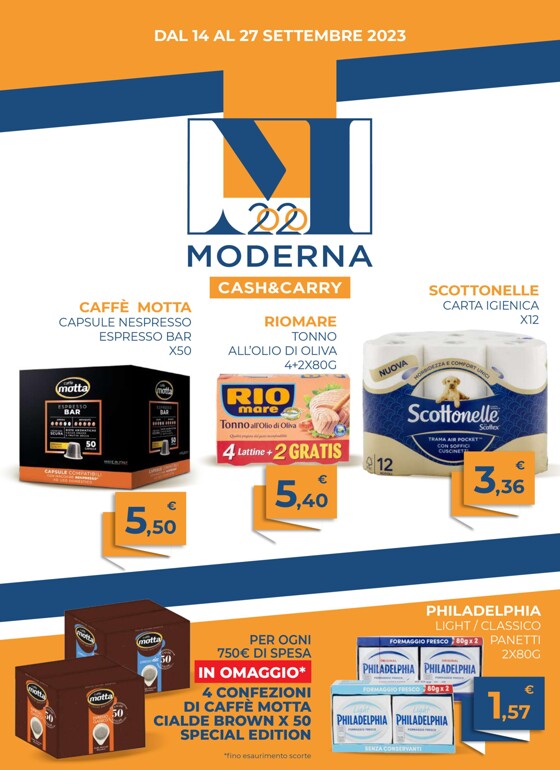 Volantino Moderna Cash | Dal 14 al 27 settembre 2023! | 14/9/2023 - 27/9/2023