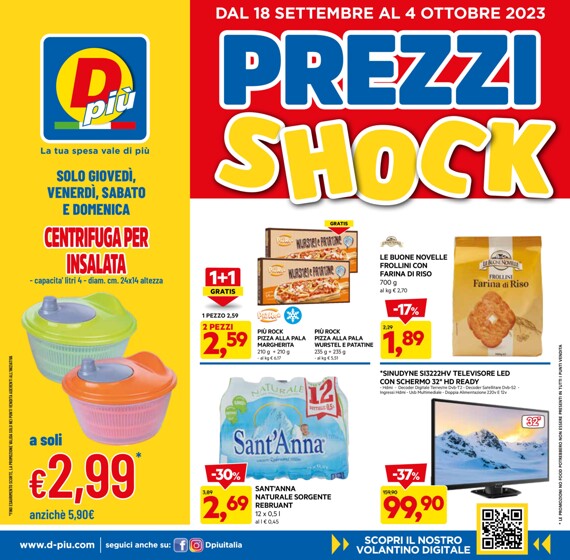 Volantino Dpiu | Prezzi shock | 18/9/2023 - 4/10/2023