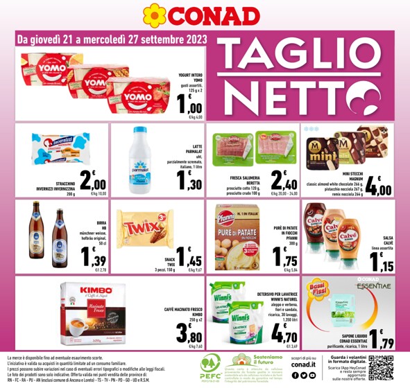 Volantino Conad a Treviso | Taglio netto | 21/9/2023 - 27/9/2023