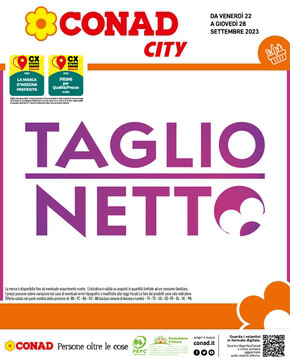 Volantino Conad City | Taglio netto  | 22/9/2023 - 28/9/2023