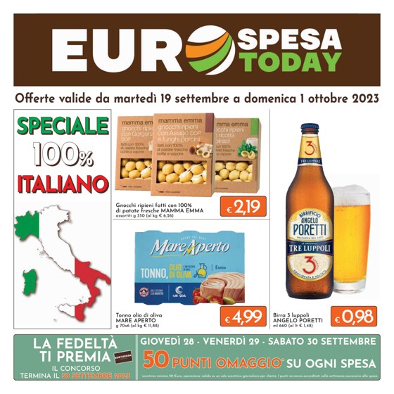 Volantino Eurospesa | Speciale 100% italiano | 19/9/2023 - 1/10/2023