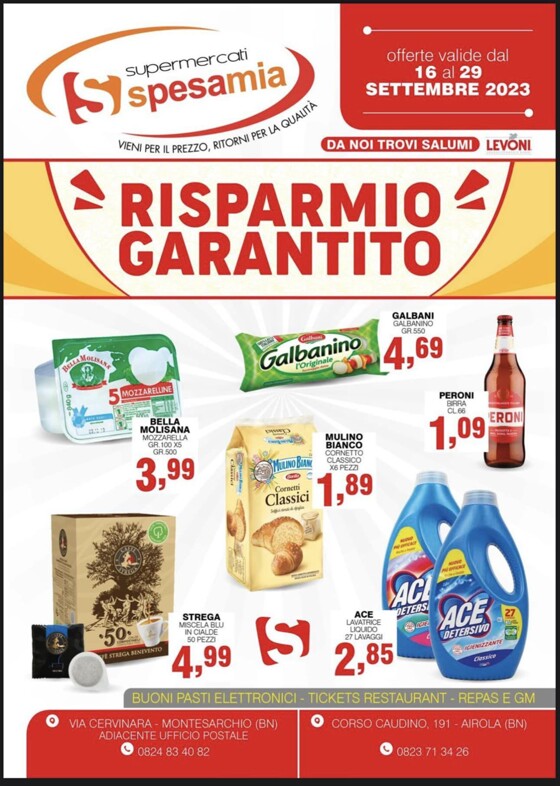 Volantino Supermercati Spesa Mia | Risparmio garantito | 18/9/2023 - 29/9/2023