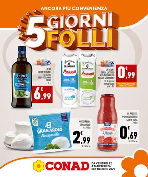 Volantino Conad City | 5 giorni folli | 22/9/2023 - 26/9/2023