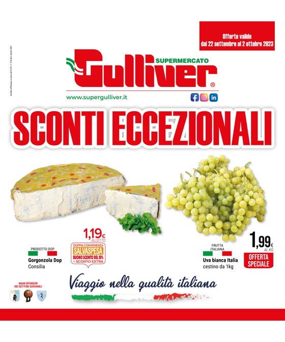 Volantino Gulliver | Sconti eccezionali | 22/9/2023 - 2/10/2023