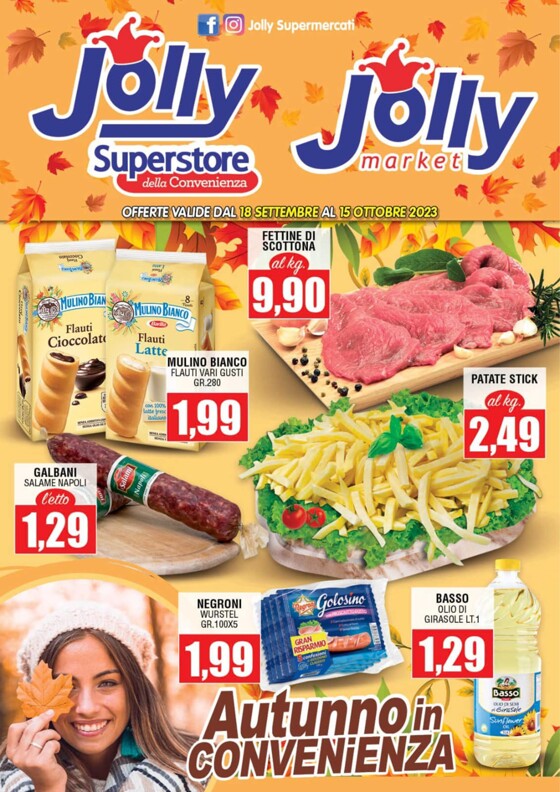 Volantino Jolly Market | Della Convenienza | 20/9/2023 - 15/10/2023